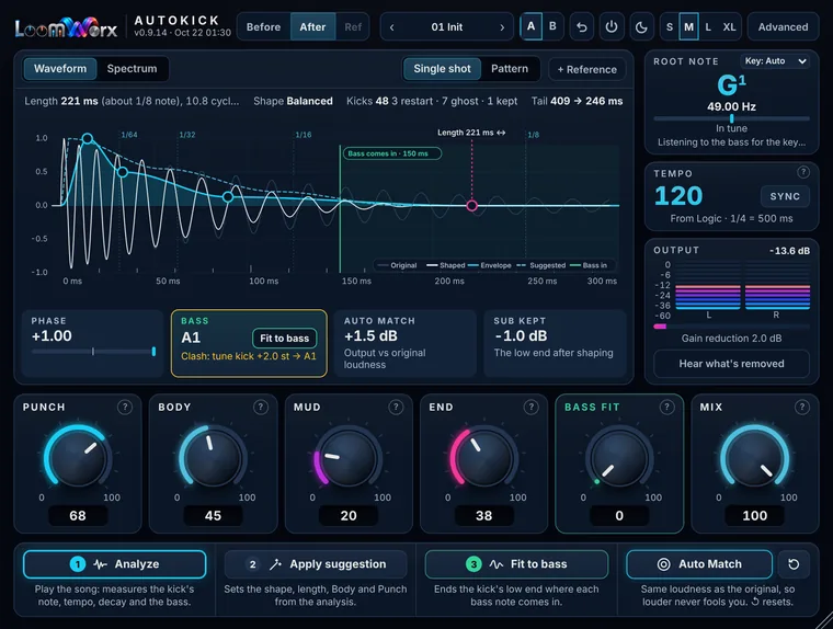 AutoKick interface